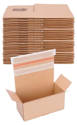 Produktbild von Automatik Karton - 40 Versandkartons mit selbstklebendem Deckel - Kartonagen 195 x 95 x 90 mm - VP20