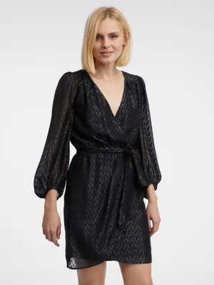 Produktbild von Orsay Schwarzes gemustertes Damenkleid 415049660000__38