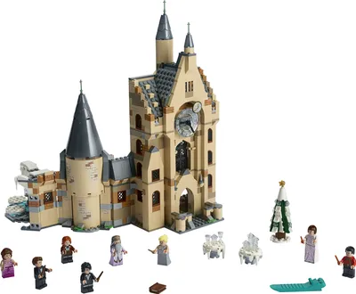 Produktbild von LEGO 75948 Harry Potter Schloss Hogwarts Uhrenturm Spielzeug kompatibel mit der Großen Halle und der Peitschenden Weide Sets