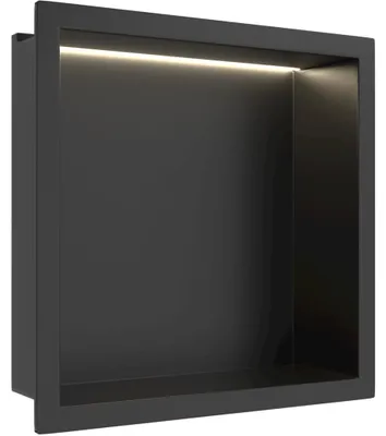 Immagine prodotto di Mensole/nicchie a incasso per rivestimenti, con illuminazione LED - colore nero opaco - dimensioni 30x30x10 cm