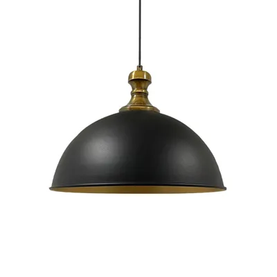 Produktbild von Pendelleuchte Industrielle Hängelampe Schwarz Holz Groß  Metall