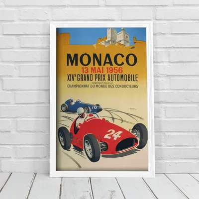 Produktbild von Poster - Canvas - Leinwand - 21 cm x 29,7 cm - Fotoposter - Leinwandkunst - Monaco Grand Prix Automobile Xiv
