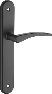 Image de Ensemble de poignées pour porte intérieure Vesta sans trou, carré 7mm, entr'axes 195mm, noir - THIRARD