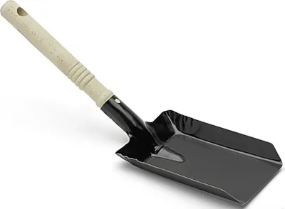 Produktbild von Metall-Kohleschaufel schwarz lack. m.Holzgriff