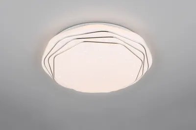 Image de Reality Leuchten : Plafonnier DIZZY, blanc, dimensions 38,50 x 7 cm