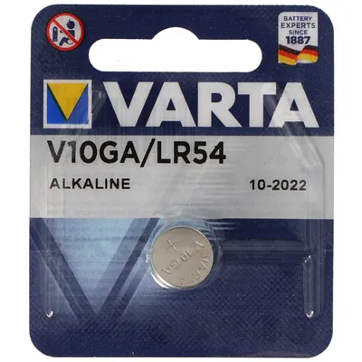 Obrázek produktu pro Varta -V10GA, Baterie na jedno použití, LR54, Alkalický, 1,5 V, 1 kusů, Metalická