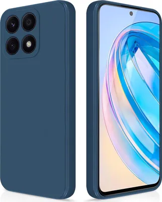 Image de Etui mince en silicone pour Honor X8A étui en silicone liquide, mat, résistant aux rayures bleu
