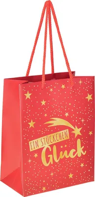 Produktbild von Geschenktüte Weihnachten mit Sternmotiv und festlichem Schriftzug, 2 Stück
