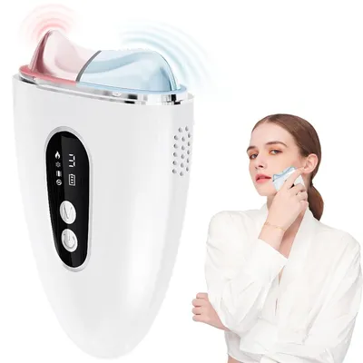 Produktbild von Elektrisches Gua Sha-Gesichtswerkzeug, verbessertes Heiß- und Kalt-Doppelmodus-Gesichts-/Nackenmassagegerät, Gesichtsformungswerkzeug/Liftgerät
