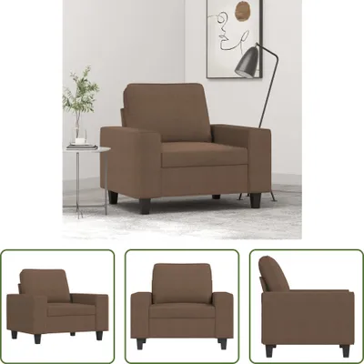 Produktbild von The Living Store Sessel Braun 60 cm Stoff