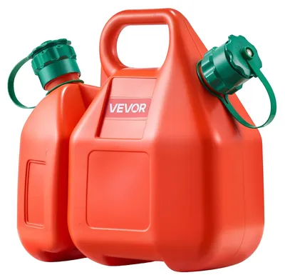 Produktbild von VEVOR Kraftstoffbehälter, 19 L, Benzintank mit Auslauf & klarer Skala, 15 L/min Maximaldurchflussrate, sicher & auslaufsicher, tragbarer flacher Flüssigkeitsbehälter für die meisten Autos, Motorräder, ATVs, UTVs, rot, 2 Stück, 1.6+0.7 Gallonen