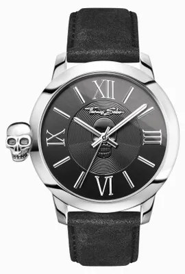 Produktbild von Thomas Sabo Herren Armbanduhr REBEL WITH KARMA 46 mm Armband Leder WA0296-218-203-46 MM