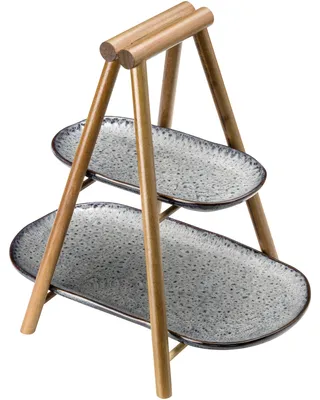 Produktbild von LEONARDO Matera, Servierstand, Holz, Braun, Dreieckig