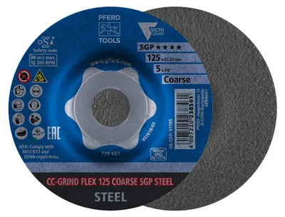 Produktbild von PFERD CC-GRIND grinding discs FLEX SGP STEEL, 12,5 cm, 10 Stück(e)