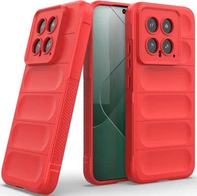 Produktbild von Handyhülle für Xiaomi 14 Weich TPU Silikon Stossfest Anti-rutsch Hülle Rot