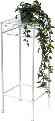 Productafbeelding van Famanu metalen bloemenbank - moderne plantenstandaard en bijzettafel