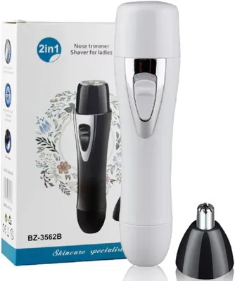 Produktbild von 2-in-1 Elektrischer Gesichtshaarentferner für Frauen, Mini Damenrasierer mit Nasen-Trimmer, Schmerzfrei, Wasserfest, für Gesicht, Körper & Bikinizone