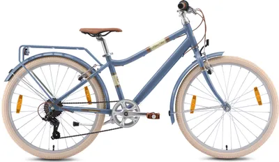 Produktbild von BIKESTAR Alu Kinderfahrrad ab 9 Jahre | 24 Zoll City Bike, 7 Gänge, V-Bremse | Blau