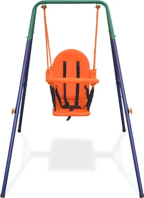Produktbild von vidaXL Kleinkinder-Schaukelset mit Sicherheitsgeschirr Orange