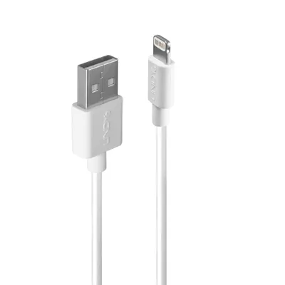 Produktbild von LINDY USB an Lightning Kabel weiß 3m