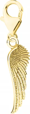 Productafbeelding van Gouden hanger met engelenvleugels, beschermengel, zilver 925