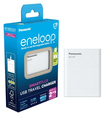 Image de Panasonic eneloop BQ-CC87 - 1.25 - 6 heures chargeur de batterie - (pour 2/4xAA/AAA) 4 x type AA - 1900 mAh