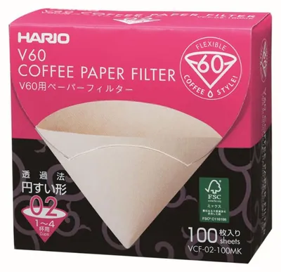 Obrázok produktu pre Papierové filtre Hario V60 02 MK, 100 ks.