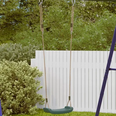Image de vidaXL Siège de balançoire pour enfants Réglable Vert