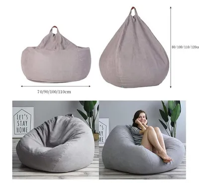 Produktbild von Sitzsack Bezug Kinder Schlafzimmer Wohnzimmer Garten Gaming Indoor Rosa L