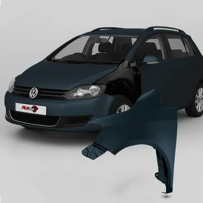 Productafbeelding van BLU Spatbord geschikt voor Volkswagen Golf V+ / Golf 5 PLUS LC5F Links Blauw GraphitBlau | 2005-2009 | Voorzijde | Gelakt | Montageklaar