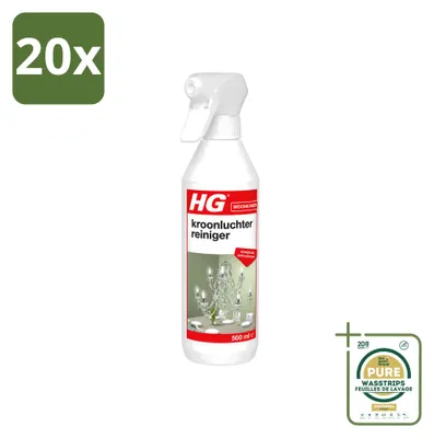 Produktbild von 20 x HG Kronleuchterreiniger - Striefreie Reinigung - 500 ml - Vorratspackung - 20 Stücke