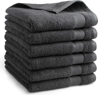 Produktbild von DoubleDry Premium Handtücher Set - 6 Stück 50 X 100 cm Baumwolle - 500 g/m² - Weich & Saugstark - Handtuch Badetuch badehandtücher für Bad und Dusche (Anthrazit)