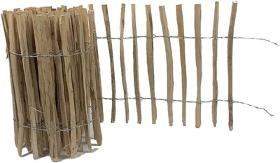 Immagine prodotto di Schapenhek in legno - Recinzione naturale - Per delimitare il giardino - Legno ecologico - Rotolo da 5 metri - Naturale