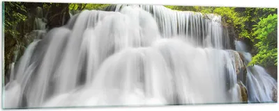 Produktbild von Bilder auf glas - Park natur landschaft - 90x30cm - Glasbilder - Wandbilder - Kunstdruck - zum Aufhängen bereit - Wanddekoration aus Glas - Glas Bilder - Wandbild auf Glas - Einteilig - GAB90x30-2511
