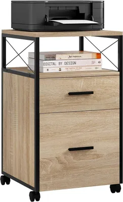 Produktbild von WOLTU Rollcontainer, für A4/Letter-Ordner, Helle Eiche