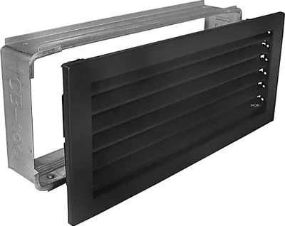 Produktbild von Kaltluftgitter KG 3515 S Lüftungsgitter Schwarz 350 x 150mm Zuluft Abluftgitter