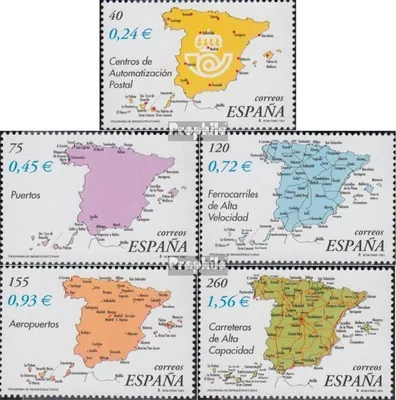 Produktbild von Briefmarken Spanien 2001 Mi 3690-3694 (kompl.Ausg.) postfrisch Öffentlicher Dienst