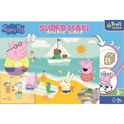 Obrázek produktu pro Trefl Puzzle Prasátko Peppa super maxi 24 dílků - oboustranné