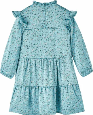 Produktbild von vidaXL Kinderkleid mit langen Ärmeln Blau 116