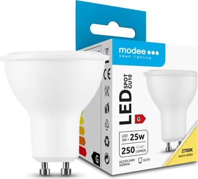 Produktbild von 3w LED GU10 Leuchtmittel Leuchte LED Spot Einbauleuchte Spot 110° 250 Lumen Warmweiß