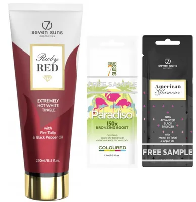 Zdjęcie produktu dla 7suns Ruby Red Extremely Hot White Tingle Zestaw