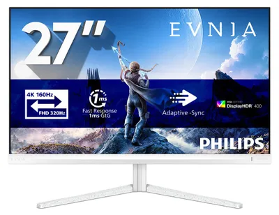 Produktbild von Philips Evnia 5000, 68,6 cm (27"), 3840 x 2160 Pixel, 4K Ultra HD, LCD, 1 ms, Weiß