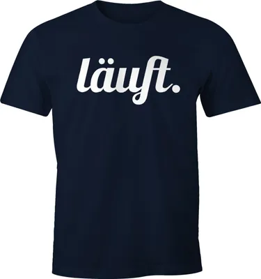 Produktbild von cooles lustiges Herren T-Shirt - läuft - Fun-Shirt Moonworks® navy2 XXL