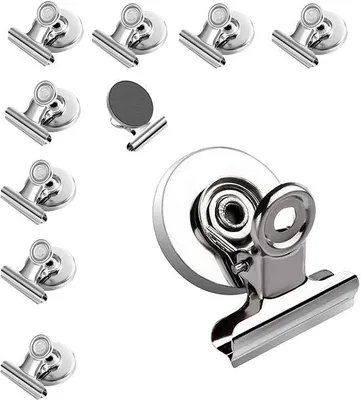 Produktbild von Starke Magnete 10er Set Weiß Magnetische Weißbordmagnete Kühlschrankmagnete mit Griff für Kühlschrank Kühlschrankmagnete für Kühlschrank Büromagnete Schule Schultafel