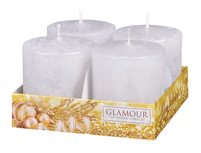 Image de Nohel Garden Bougies de l'Avent rustiques métalliques d6x7cm 4pcs
