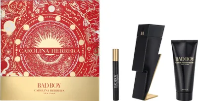 Produktbild von Carolina Herrera Bad Boy Set Eau de Toilette 100ml + Duschgel 100ml + Eau de Toilette 10ml