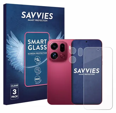 A product shot of a phone screen protector packaging and a phone with a screen protector applied.