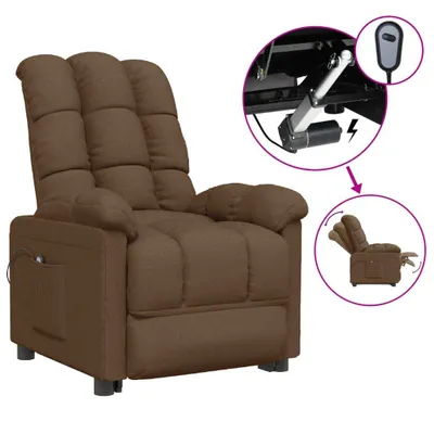 Obrázok produktu pre vidaXL Recliner Electric Brown Fabric