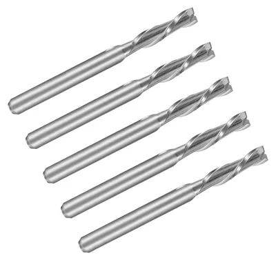 Produktbild von Spiralfräser mit 1/8" Schaft, 3mm x 12mm, Vollhartmetall, 2 Schneiden, 5 Stück