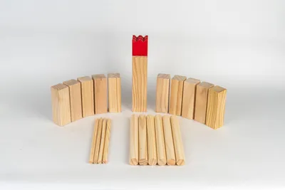 Image de Jeu de lancer Viking 21 pièces bois jardin extérieur jeu pour enfants & adultes